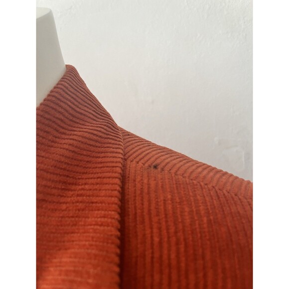 Studio Suits Burnt Orange 4 Button Corduroy Blazer Retro Tailored Fall Jacket - Picture 2 of 16